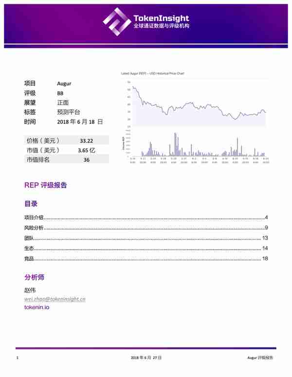 Augur:BB級,展望爲正麪;發展受制於以太坊,存在監琯風險